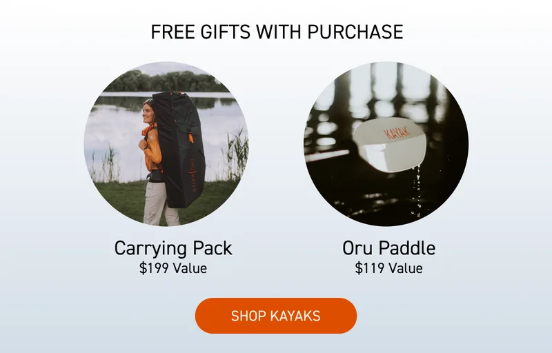 Get a FREE Pack + Paddle ($318 value) with any kayak purchase Get a FREE Pack + Paddle ($318 value) with any kayak purchase
