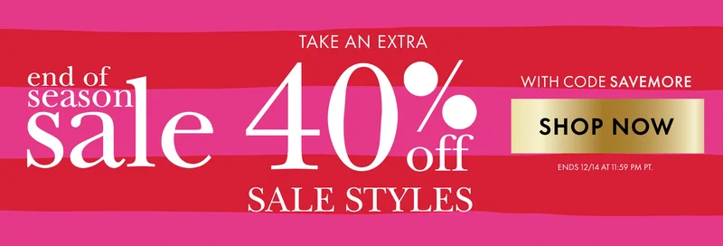 Take An Extra 40% Off Sale Styles With Code discount code