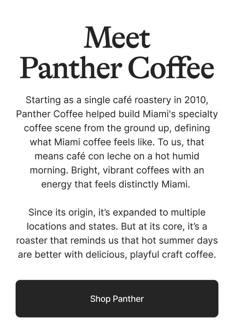 Meet Panther. Shop their collection