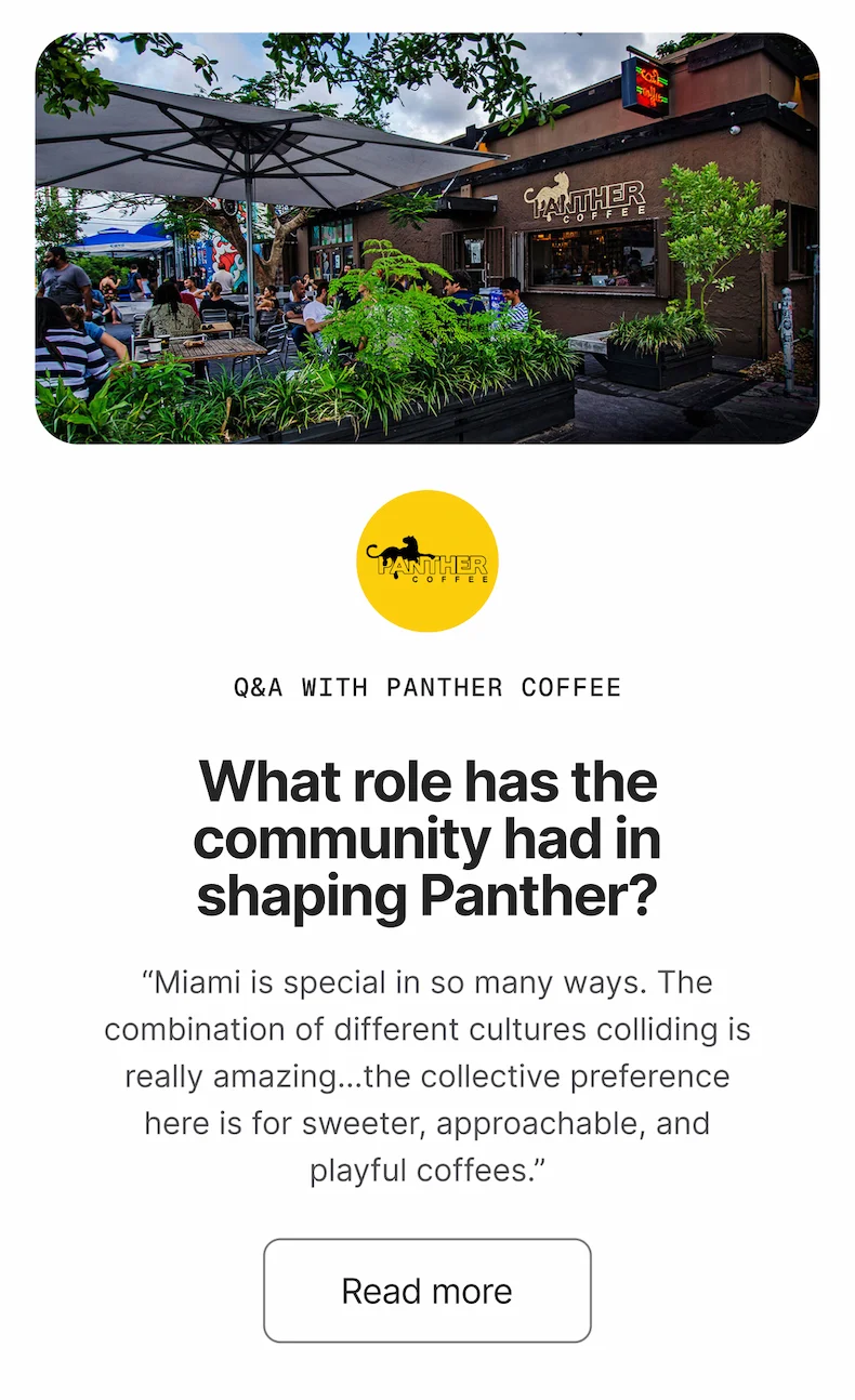 Q&A with Panther. Read More