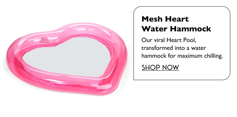 Mesh Heart Water Hammock
