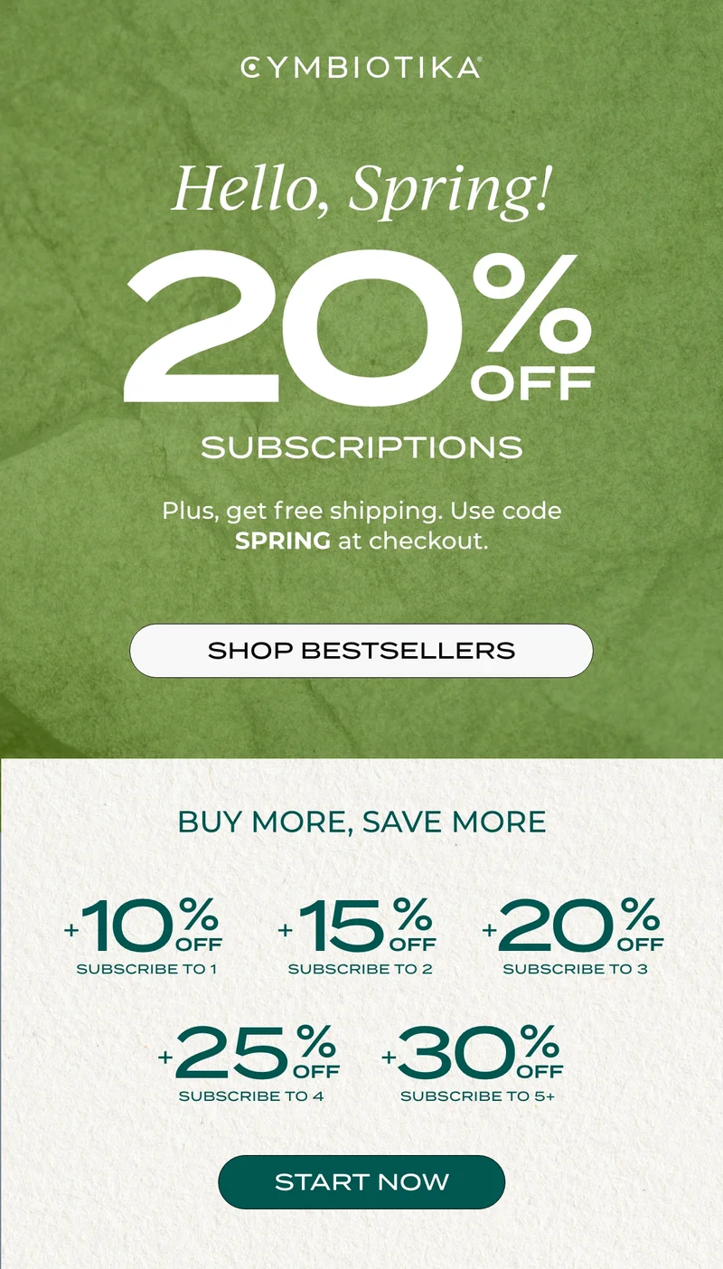20% off subscriptions. Start now.