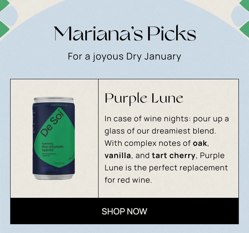 Mariana's Picks | In case of wine nights: pour up a glass of our dreamiest blend. With complex notes of oak, vanilla, and tart cherry, Purple Lune is the perfect replacement for red wine.&nbsp; | shop now