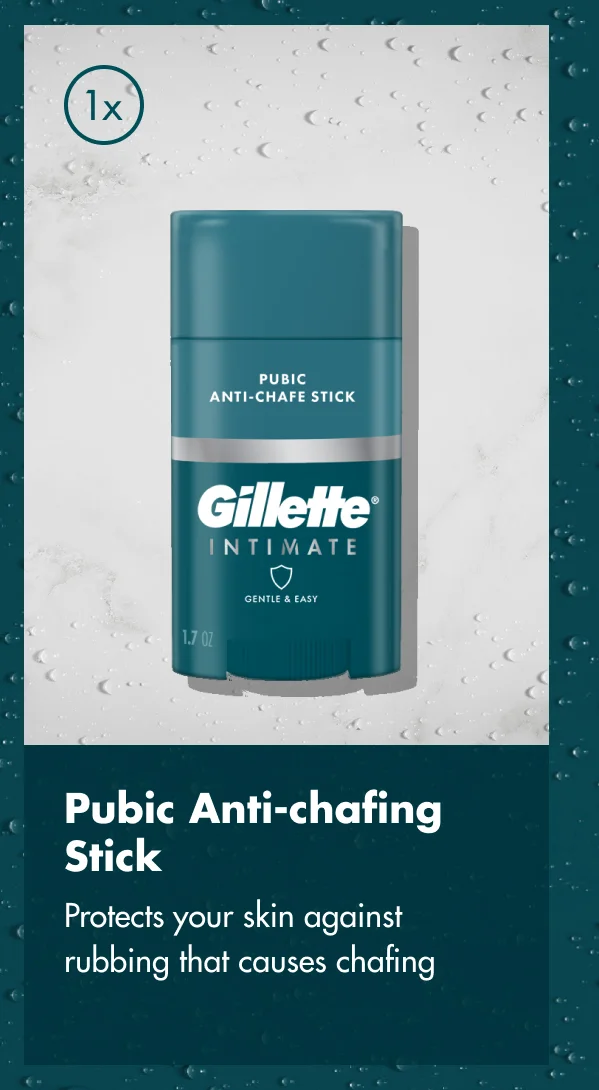 1 Pubic Anti-chafing Stick - Protects your skin against rubbing that causes chafing.