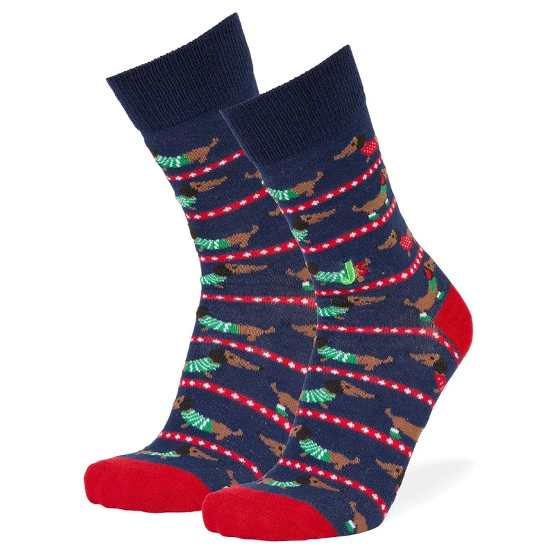 Image of Christmas Dachshund Crew Socks