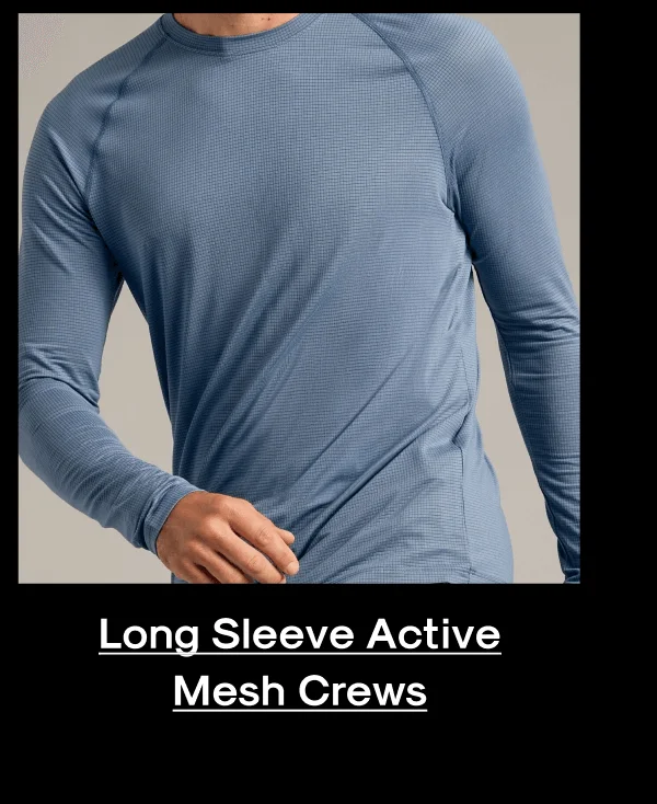 Long Sleeve Active Mesh Crews
