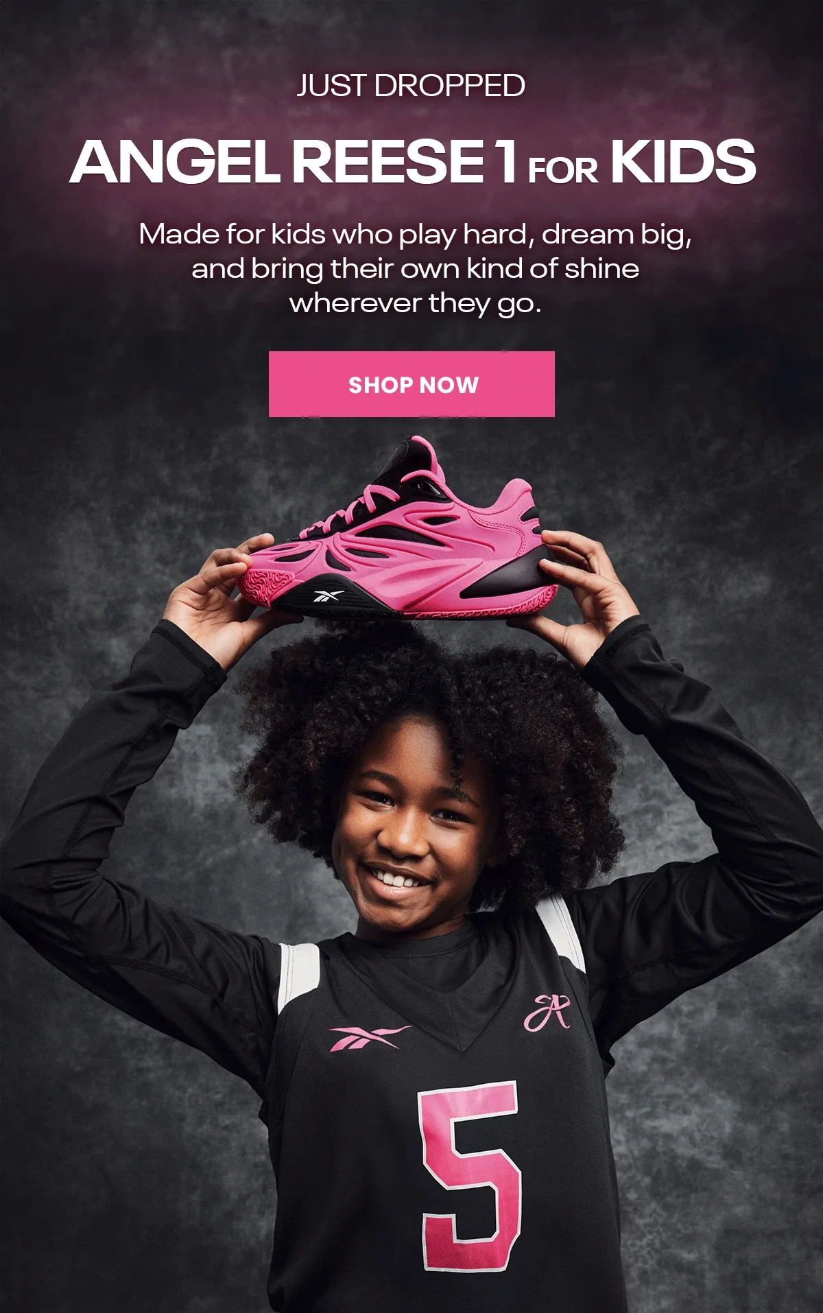 Angel Reese 1 For Kids Paradise Pinks