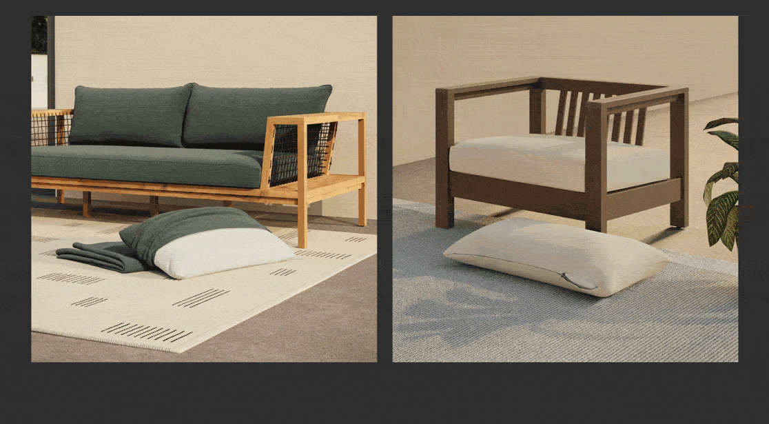 Keep your furniture fresh with these outdoor cushion covers—also a great way to change up the look.