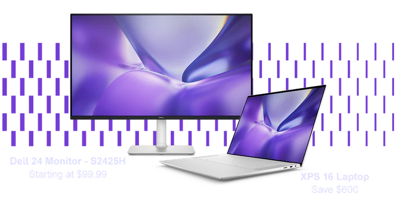 Dell 24 inch S2425H Monitor and XPS 16 Laptop
