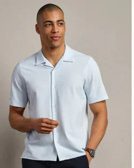 Commuter® Seersucker Camp Collar Shirt