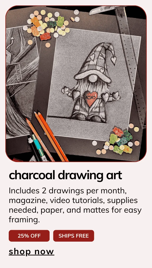 Charcoal Expressions Drawing Art Box