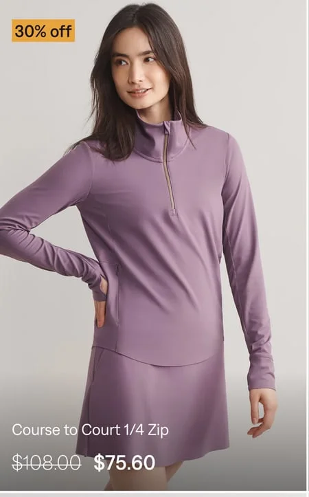 Course to Court 1/4 Zip