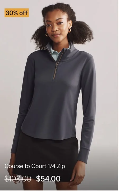 Course to Court 1/4 Zip