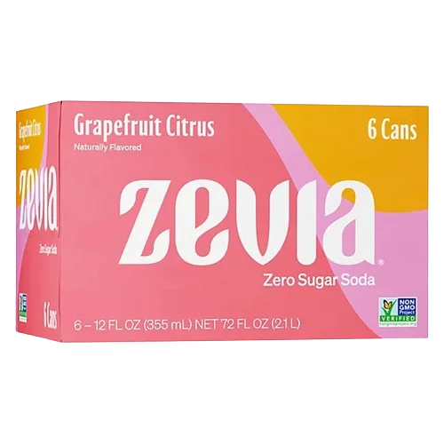 Image of Zevia Grapefruit Zero Sugar Soda (6 Pack)