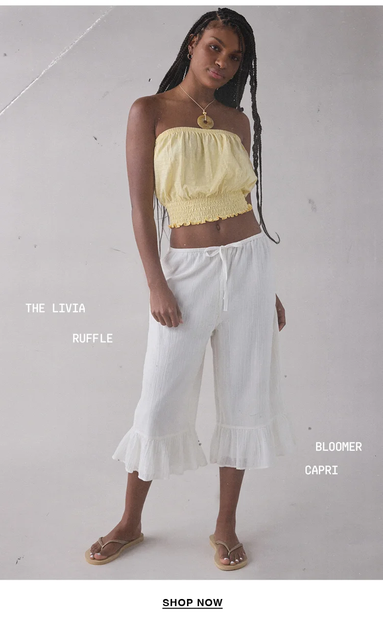 The Livia Ruffle BLoomer Capri