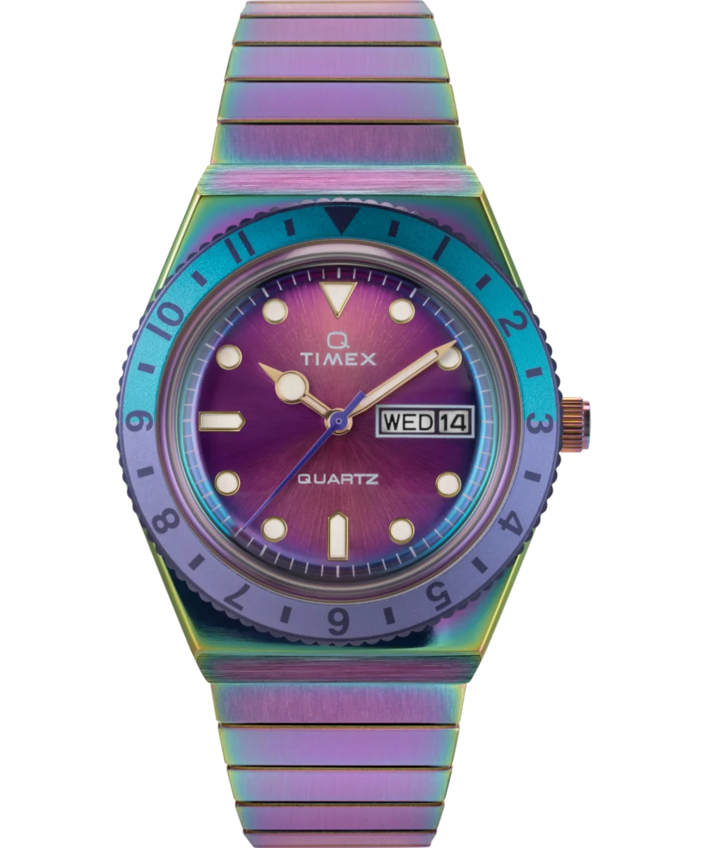 Image of Q Timex 36mm Stainless Steel Expansion Band Watch