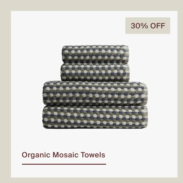 Save on Organic Mosaic Towels