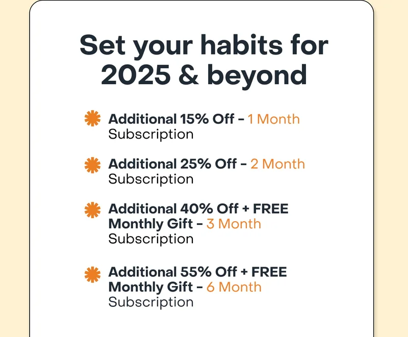 Set your habits for 2025 & beyond