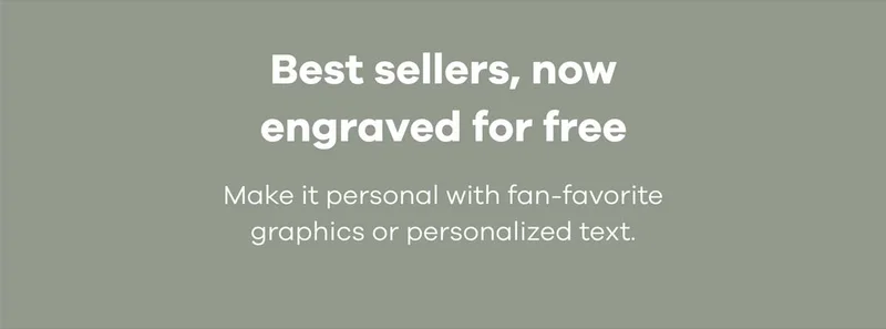 Best sellers, now engraved for free
