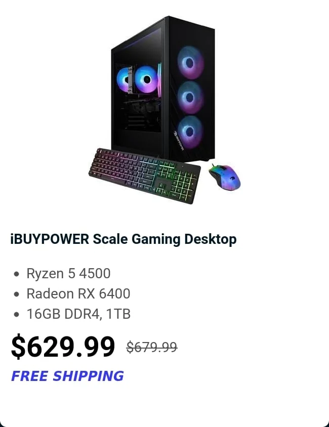 iBUYPOWER Scale Gaming Desktop