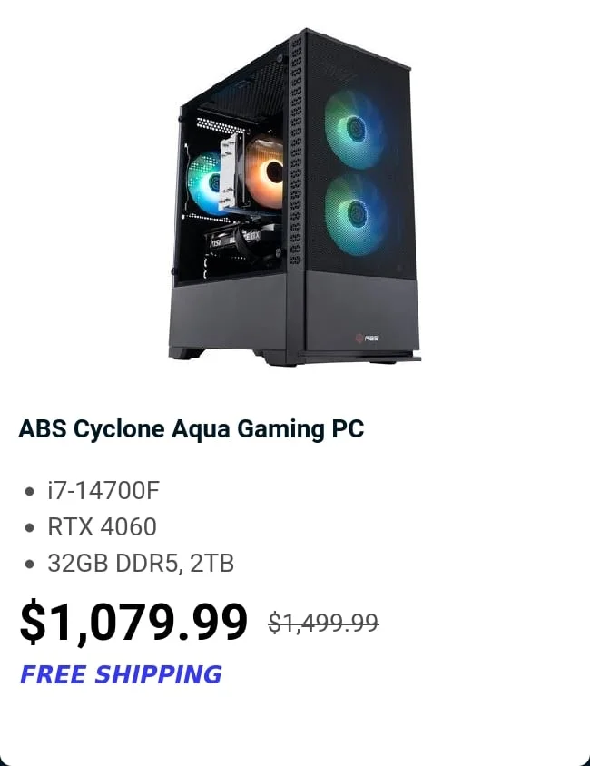 ABS Cyclone Aqua Gaming PC