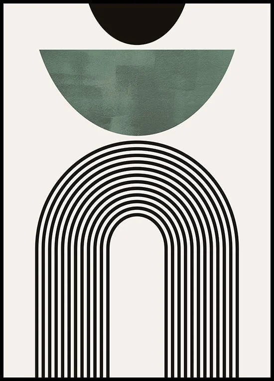 Mid Century Green No2 Poster