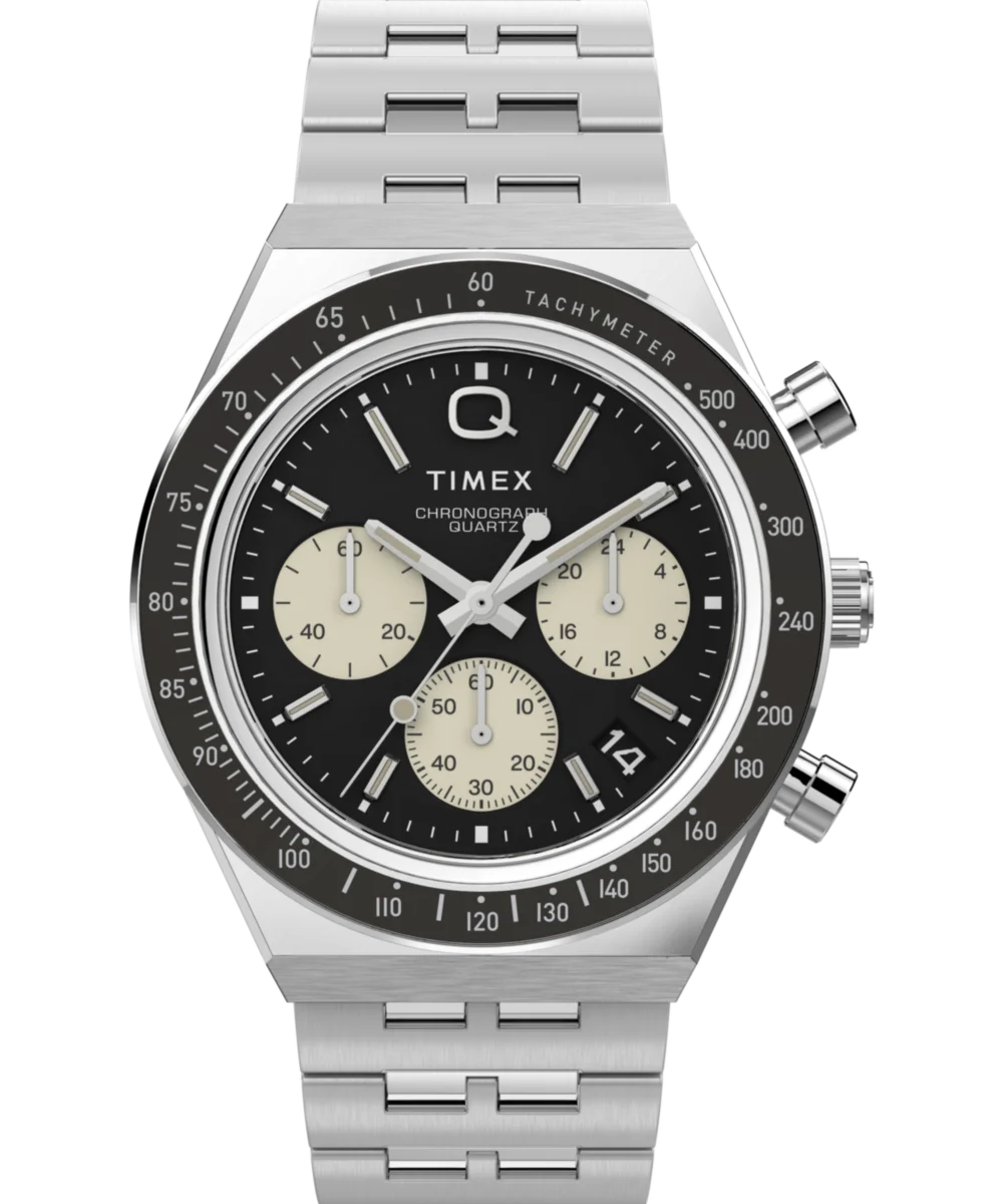 Image of Q Timex Chronograph 40mm Stainless Steel Bracelet Watch