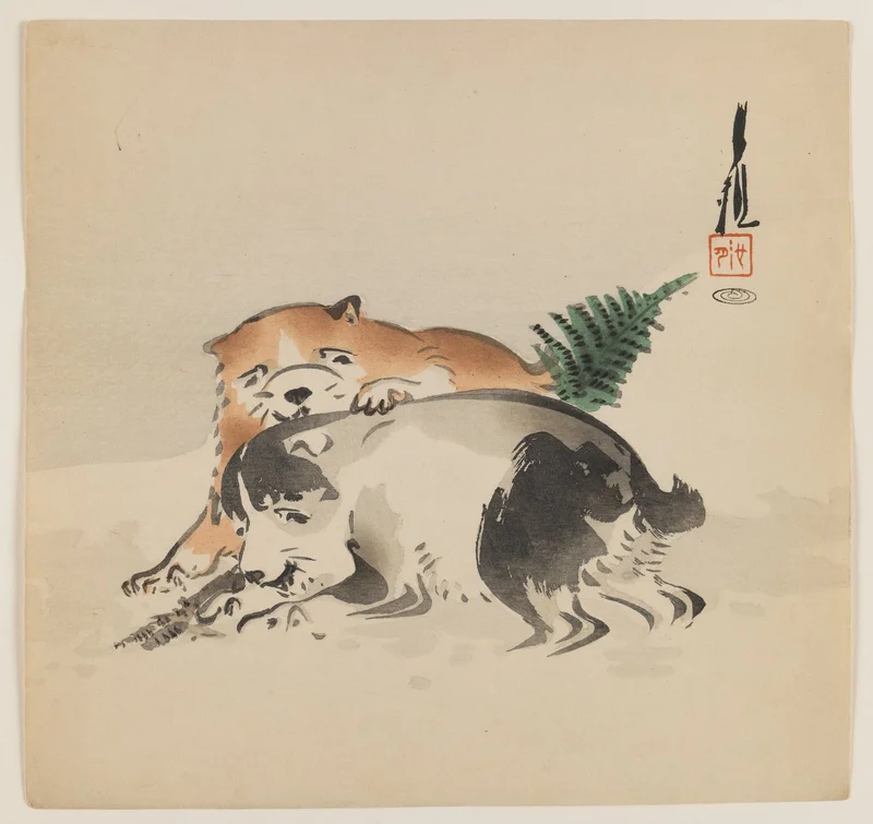Puppies by Ogata Gekko
