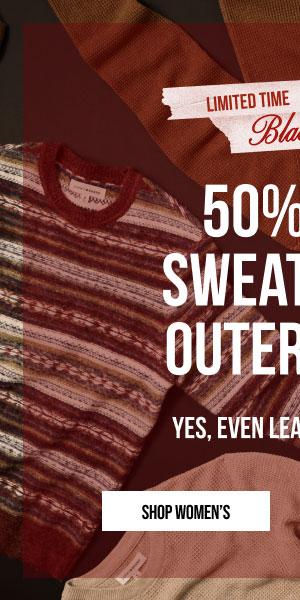 50% off Sweaters & Outerwear Shop Women's