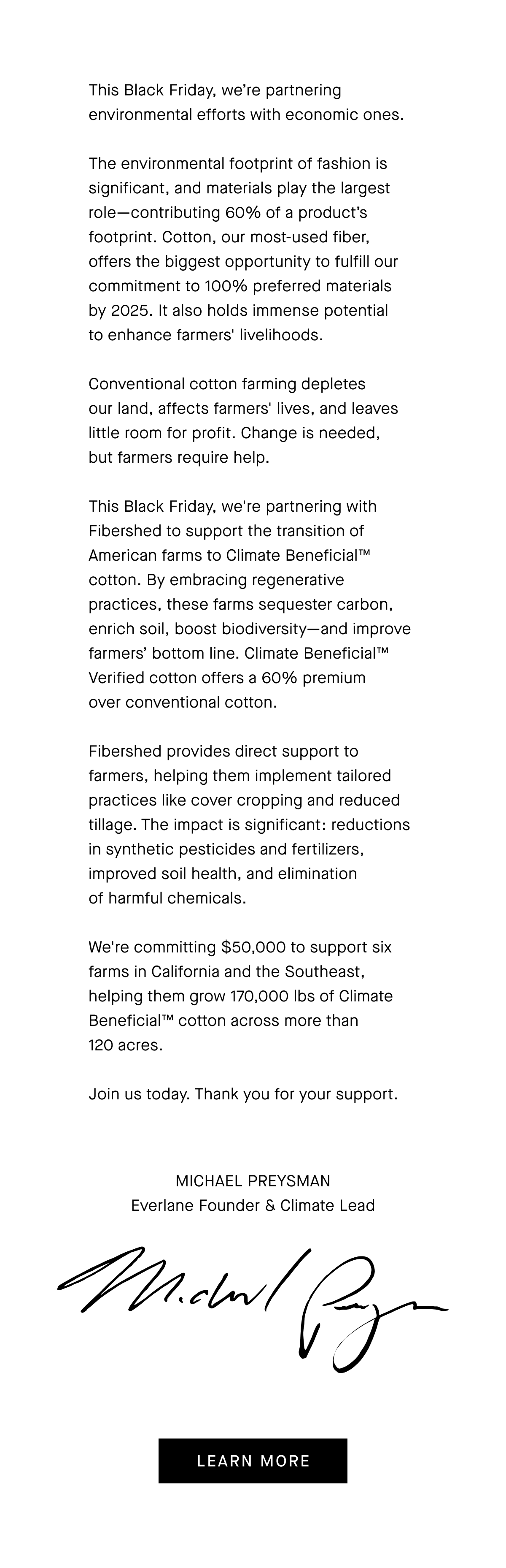 This Black Friday, we’re partnering environmental efforts with economic ones. [Learn More]