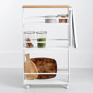 Yamazaki Tower Rolling Slim Storage Cart