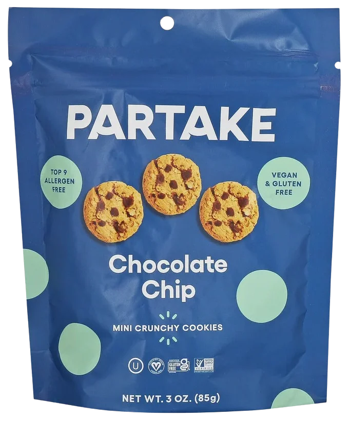 Image of Partake Mini Crunchy Chocolate Chip Cookies