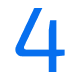 A blue number four