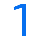 A blue number one