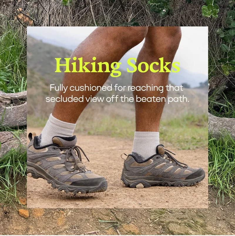 Hiking Socks | Fully cushioned for reaching that secluded view off the beaten path.