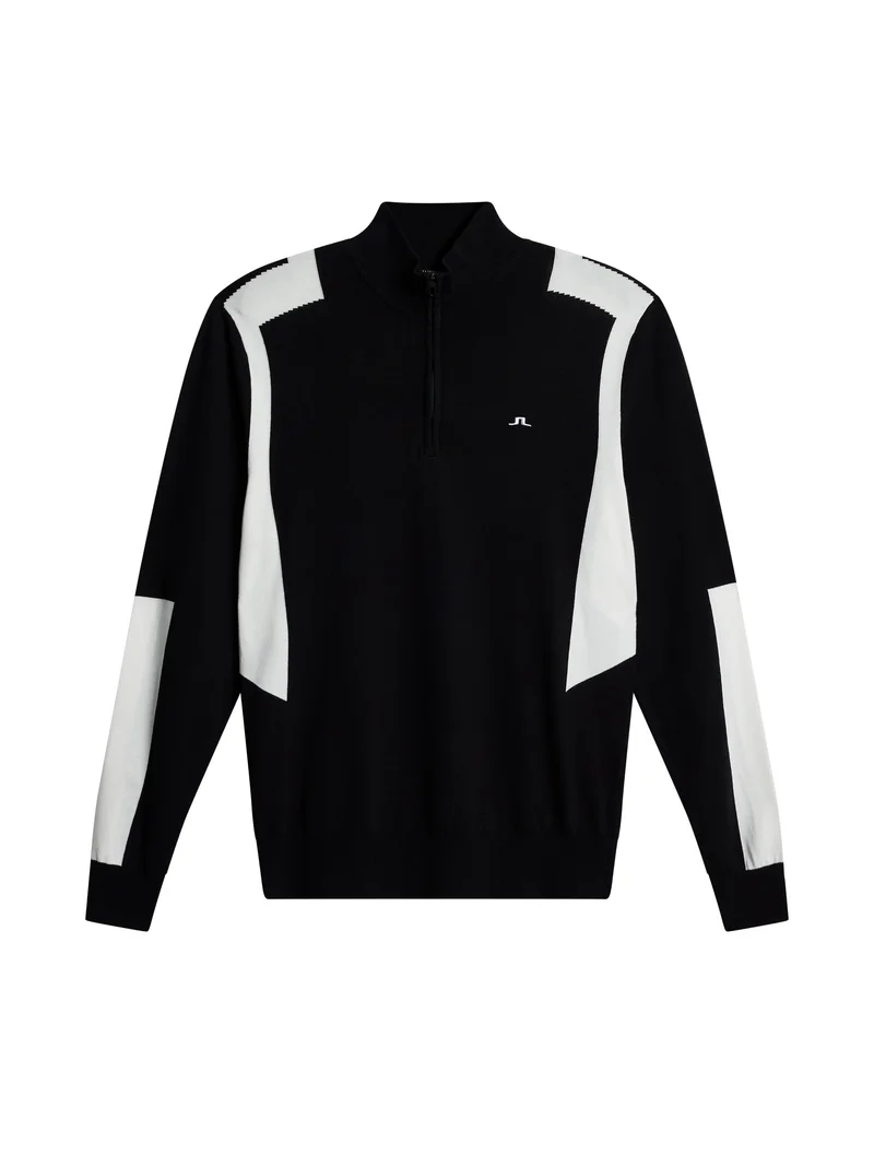 Image of Kendrick Knitted Zip Sweater / Black