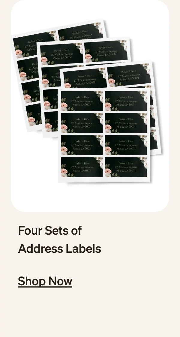 Four Sets of Address Labels