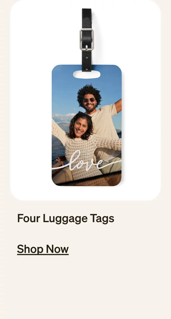 Four Small Luggage Tags