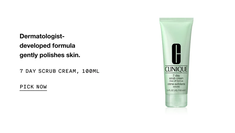 Dermatologist - developed formula gently polishes skin. | 7 Day Scrub Cream, 100ml | PICK NOW