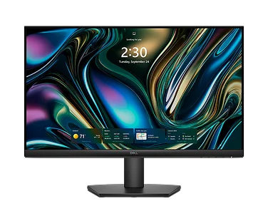 A Dell monitor on a dark gray background.