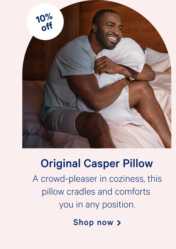 Original Casper Pillow >> A crowd-pleaser in coziness, this pillow cradles and comforts you in any position. >> Shop now >>