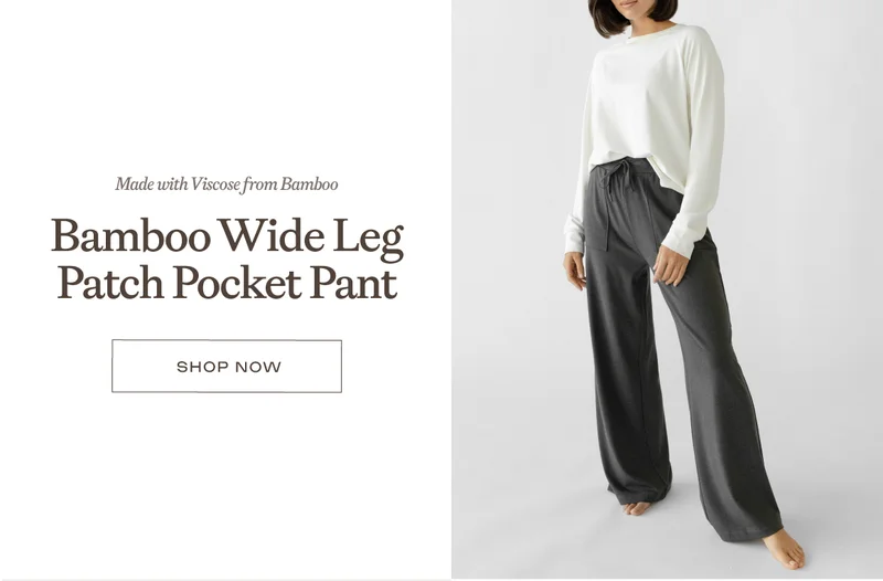 Bamboo Wide Leg Patch Pocket Pant - Shop Now Bamboo Wide Leg Patch Pocket Pant - Shop Now