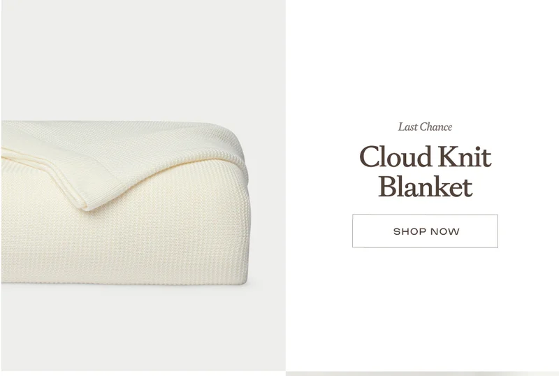 Cloud Knit Blanket - Shop Now Cloud Knit Blanket - Shop Now