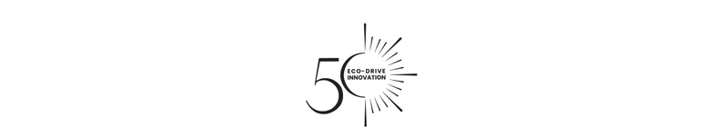 Citizen 50th anniversary Eco-drive Innovation logo