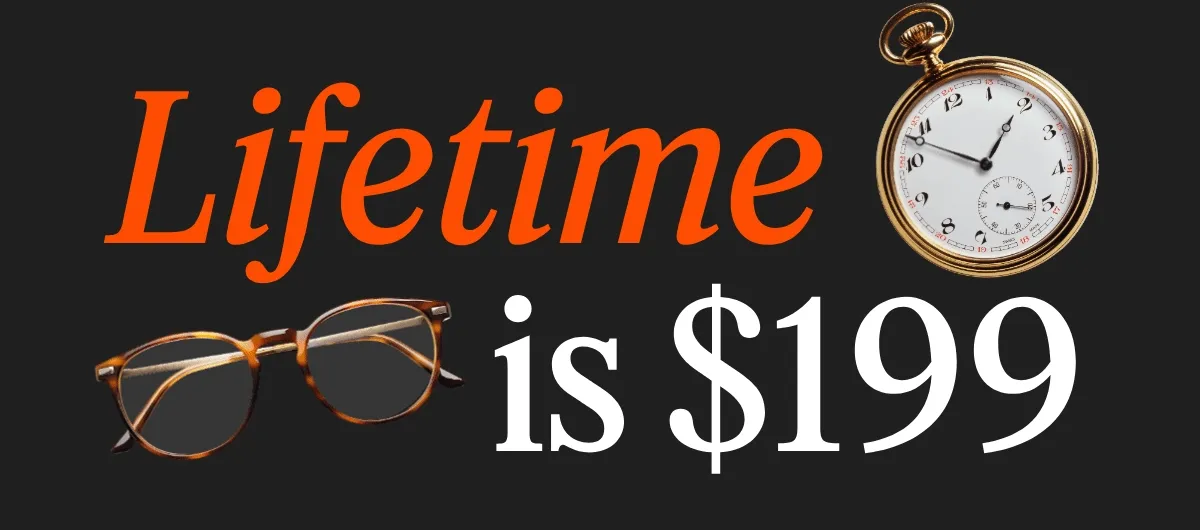 Lifetime is $199