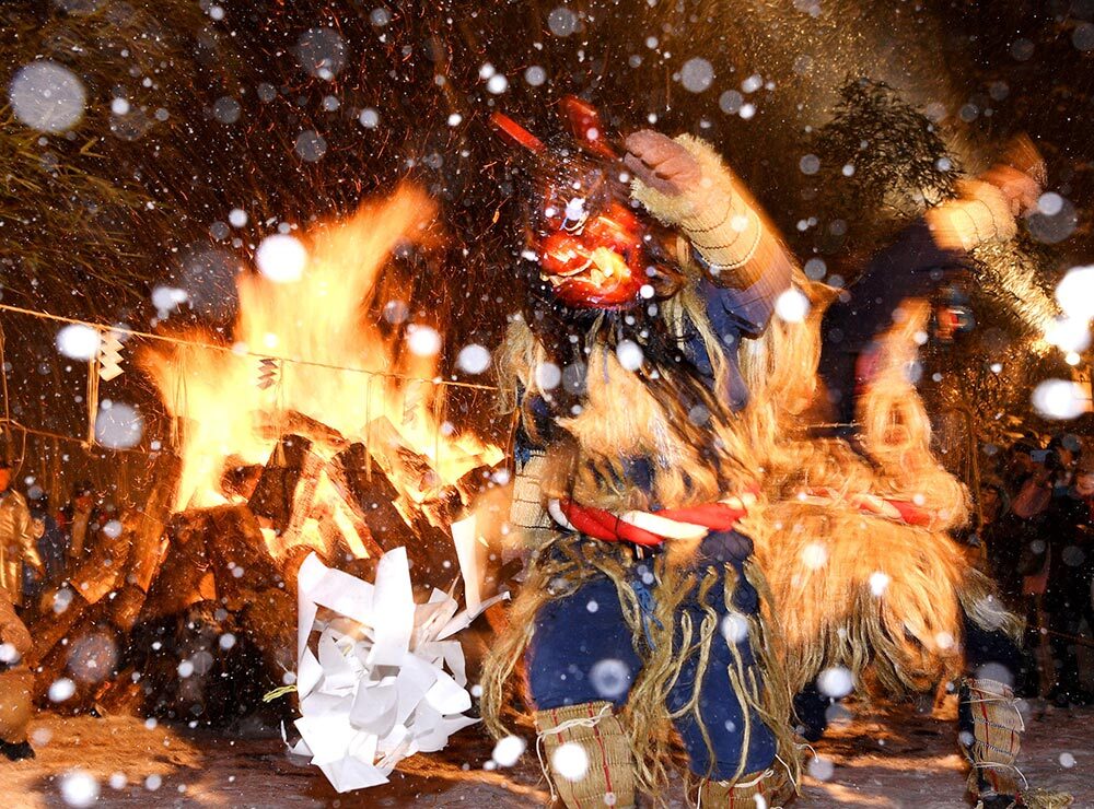 The spirits known as namahage visit families at their homes once a year to make sure everyone is doing their share—and that children are behaving.