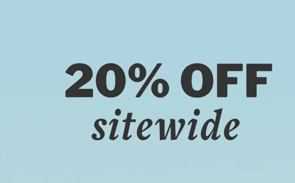 20% OFF sitewide