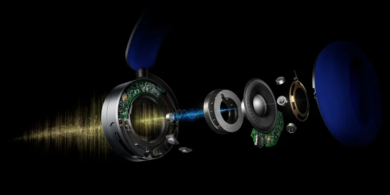 Close up of Dyson Zone™ noise-cancelling headphones