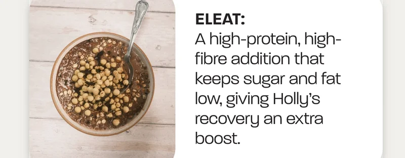 **ELEAT:**&nbsp;A high-protein, high-fibre addition that keeps sugar and fat low, giving Holly’s recovery an extra boost.  If it’s good enough for Holly, it’s good enough for your spoon.