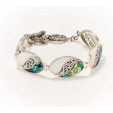 Artisan Crafted by Robert Manse Mother of Pearl Bracelet, Sterling Silver
